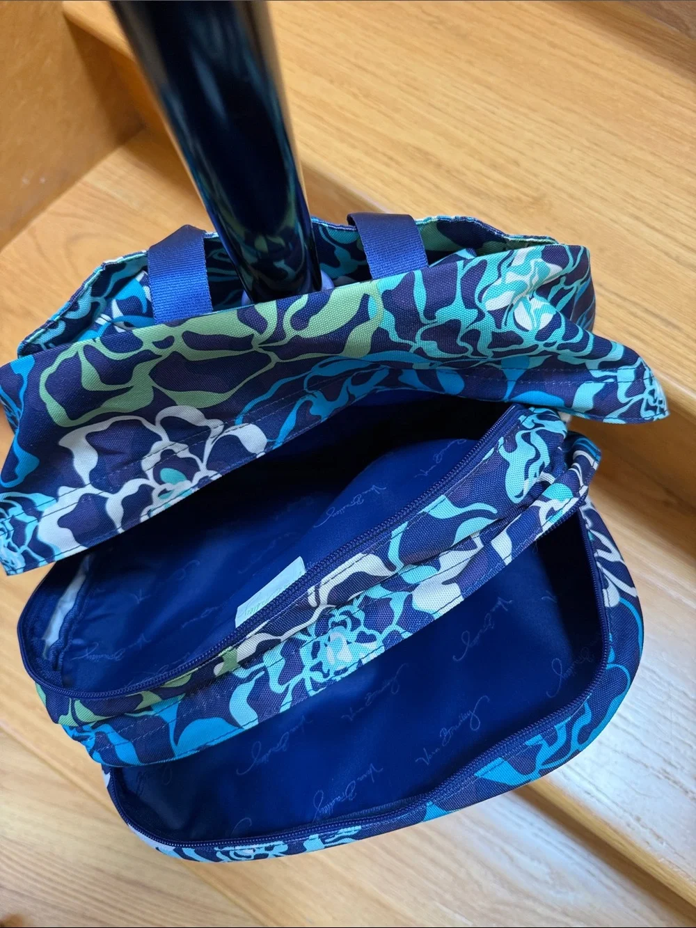 Vera Bradley Rolling Backpack in Katalina Blues